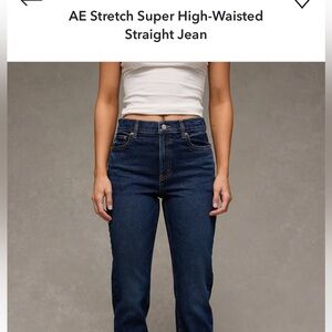 American Eagle Outfitters Indigo Straight Jeans size 8 short